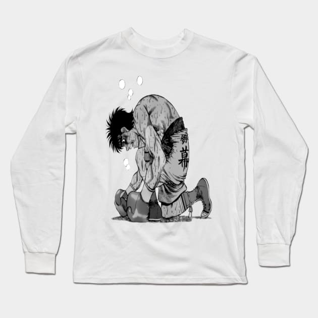 Hajime no Ippo - Ippo Makunouchi Down Long Sleeve T-Shirt by BadassManga